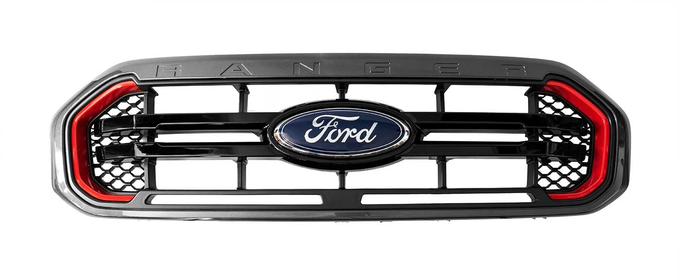 2019-2023 Ranger Genuine Ford OEM Tremor Front Grille Black & Red w/ Ford Emblem