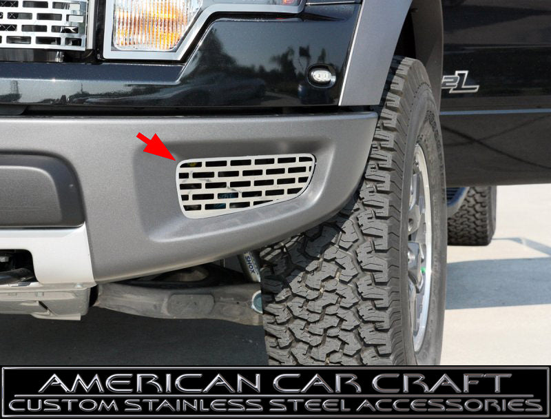 2010-2014 Ford F-150 Raptor Brushed Stainless  Lower Grille Kit (3 pc)