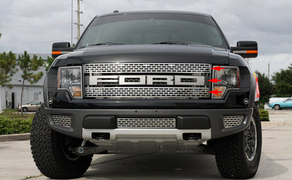 2010-2014 Ford F-150 Raptor Brushed Stainless  Upper Grille & FORD Letters