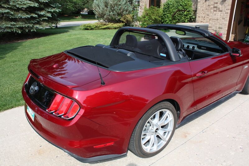 2015-2023 Mustang Convertible w/ Light Bar Love The Drive Wind Deflector Screen