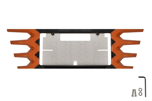 2014-2019 C7 Corvette Rear License Plate Frame - G26 Sebring Orange & Black