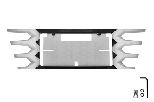 2014-2019 C7 Corvette Rear License Plate Frame - G8G Arctic White & Black