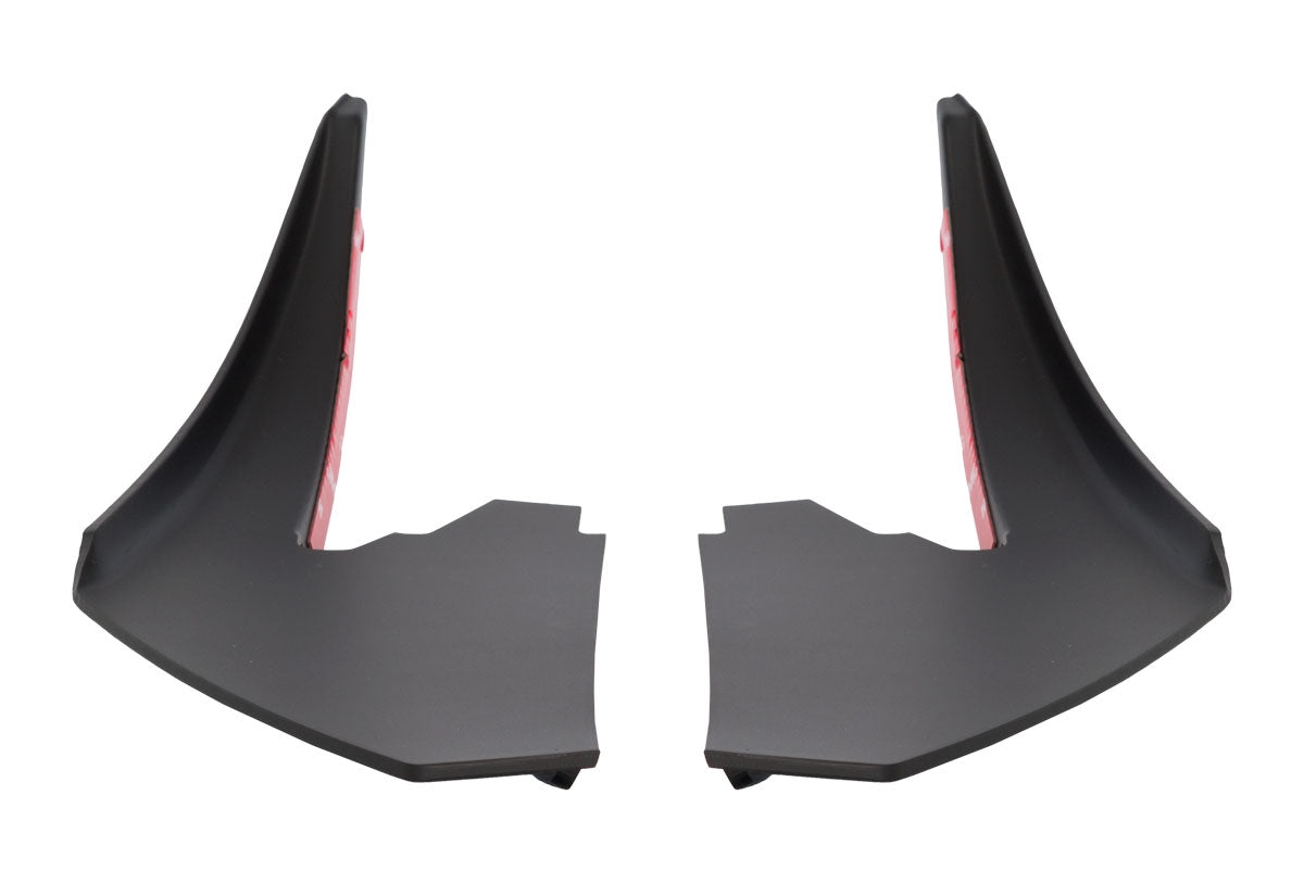 2018-2023 Ford Mustang Matte Black Front Lower Bumper Dive Planes Canards Pair