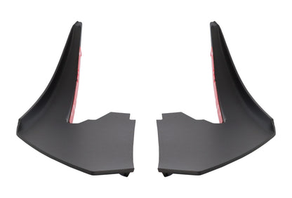 2018-2023 Ford Mustang Matte Black Front Lower Bumper Dive Planes Canards Pair